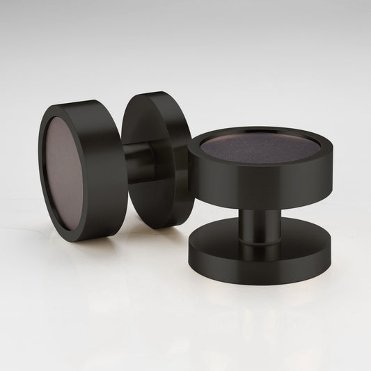 Brass Mortice Door Knobs in Black – product view 4
