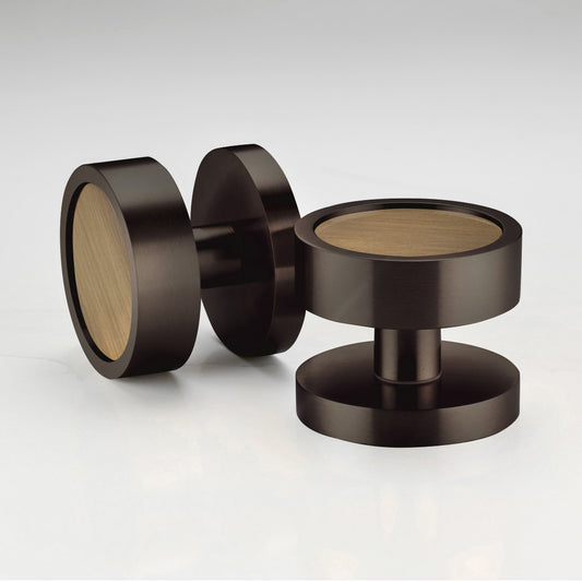 Brass Mortice Door Knobs in Bronze – product view 3