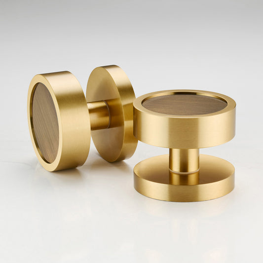 Brass Mortice Door Knobs in Gold – product view 4