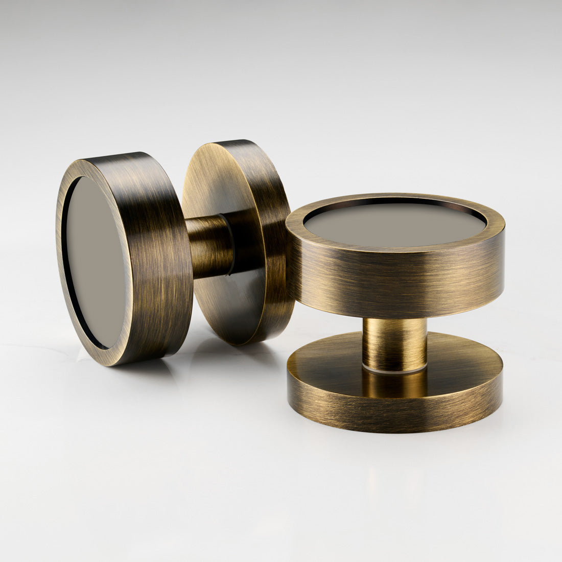Custom Colour Brass Mortice Door Knobs in Antique