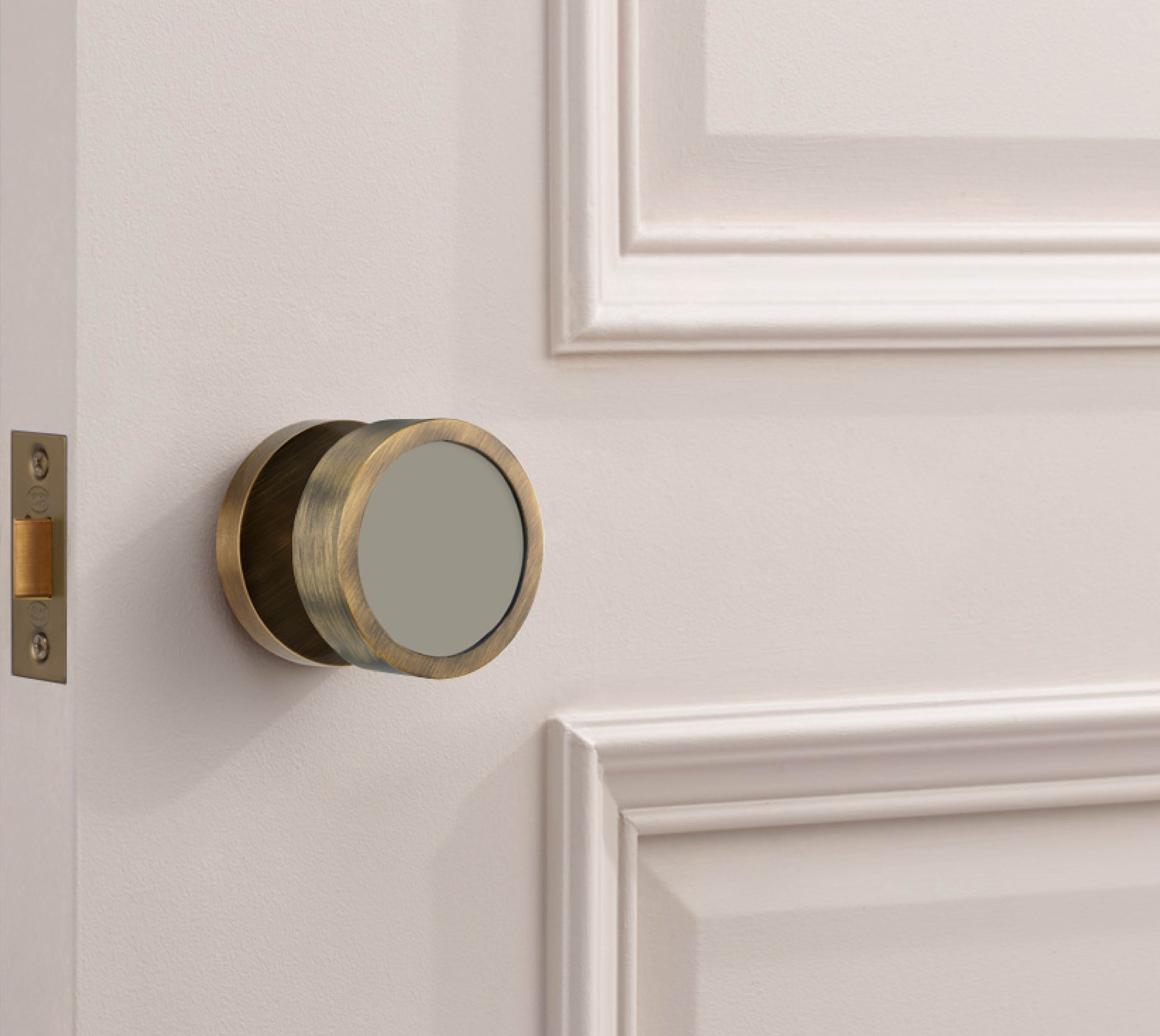 Custom Colour Brass Mortice Door Knobs in Antique