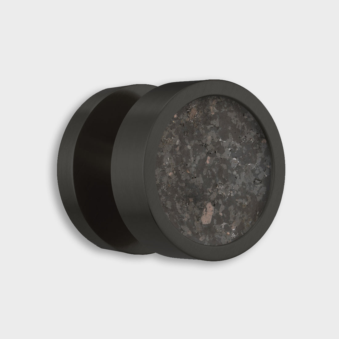 Brass & Terrazzo Mortice Door Knobs in Black