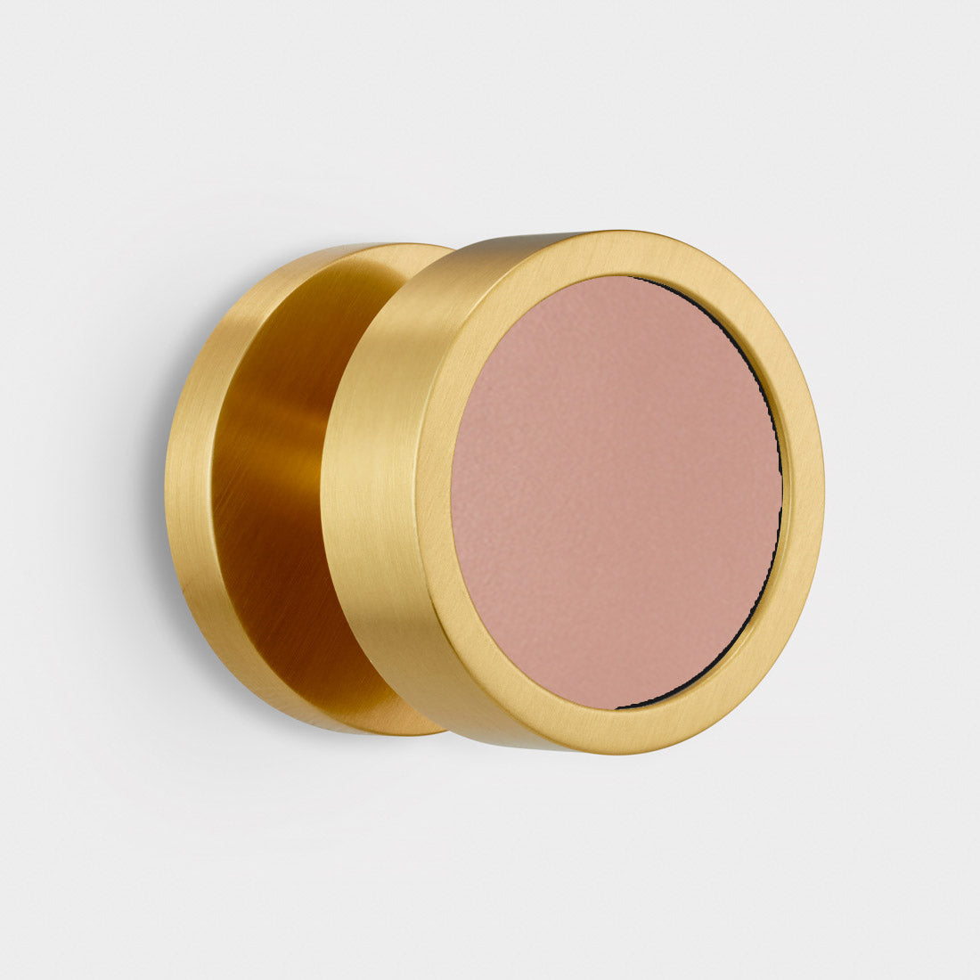 Brass & Leather Mortice Door Knobs in Gold