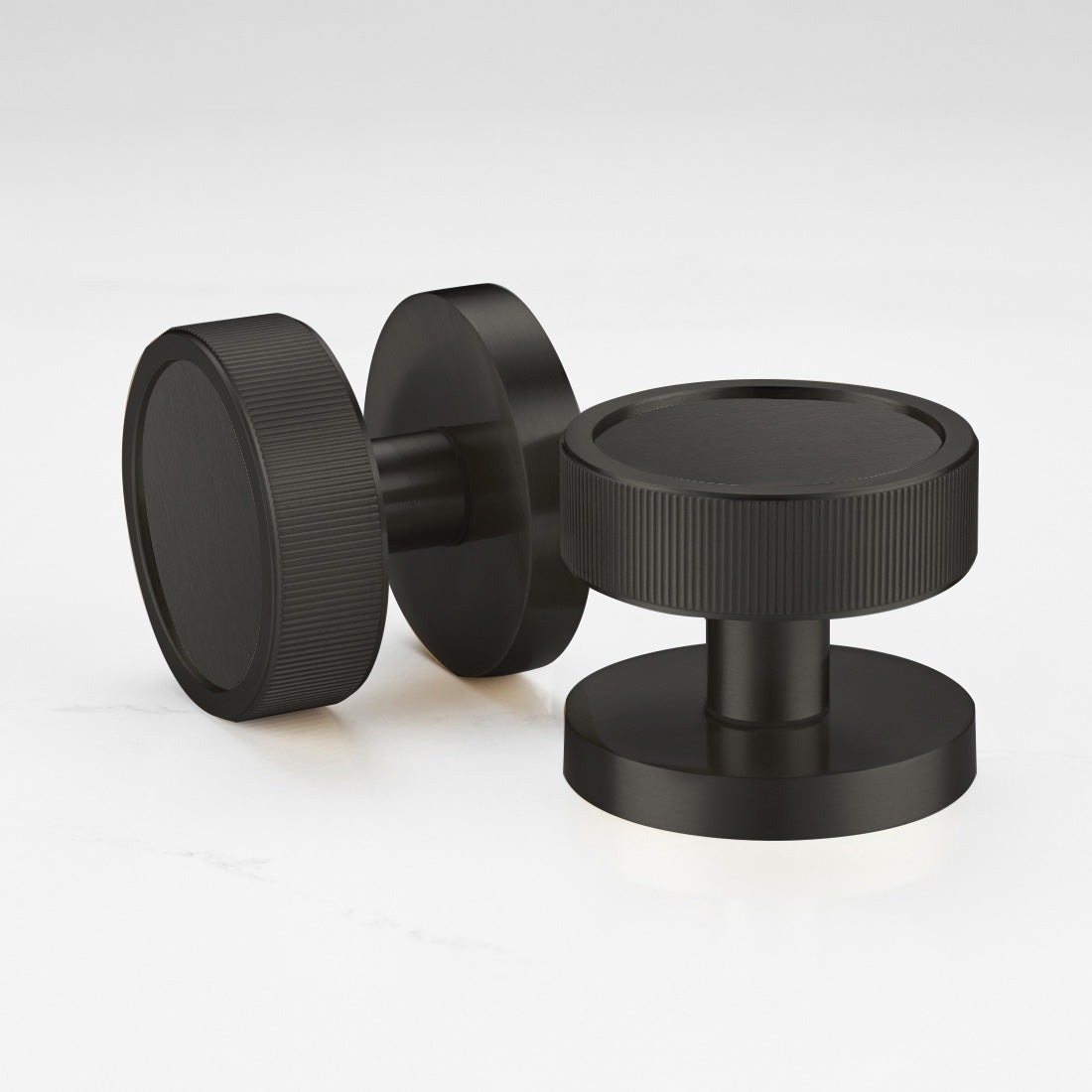 Brass Mortice Door Knobs in Black