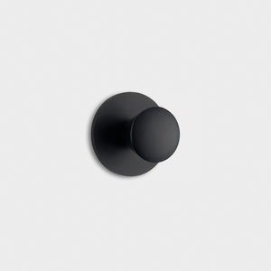 Brass Cone With Backplate Door Knobs in Black