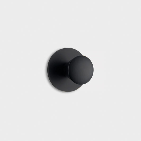 Brass Cone With Backplate Door Knobs in Black