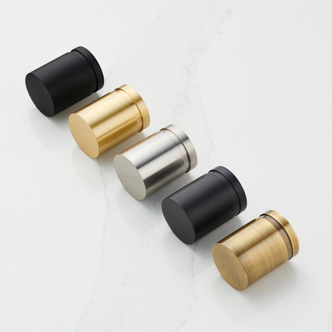 Brass Cylinder Pulls in Gold