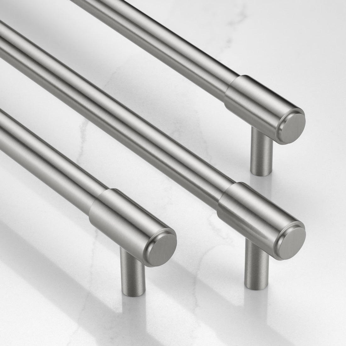 Brass Cabinet Handles in Silver