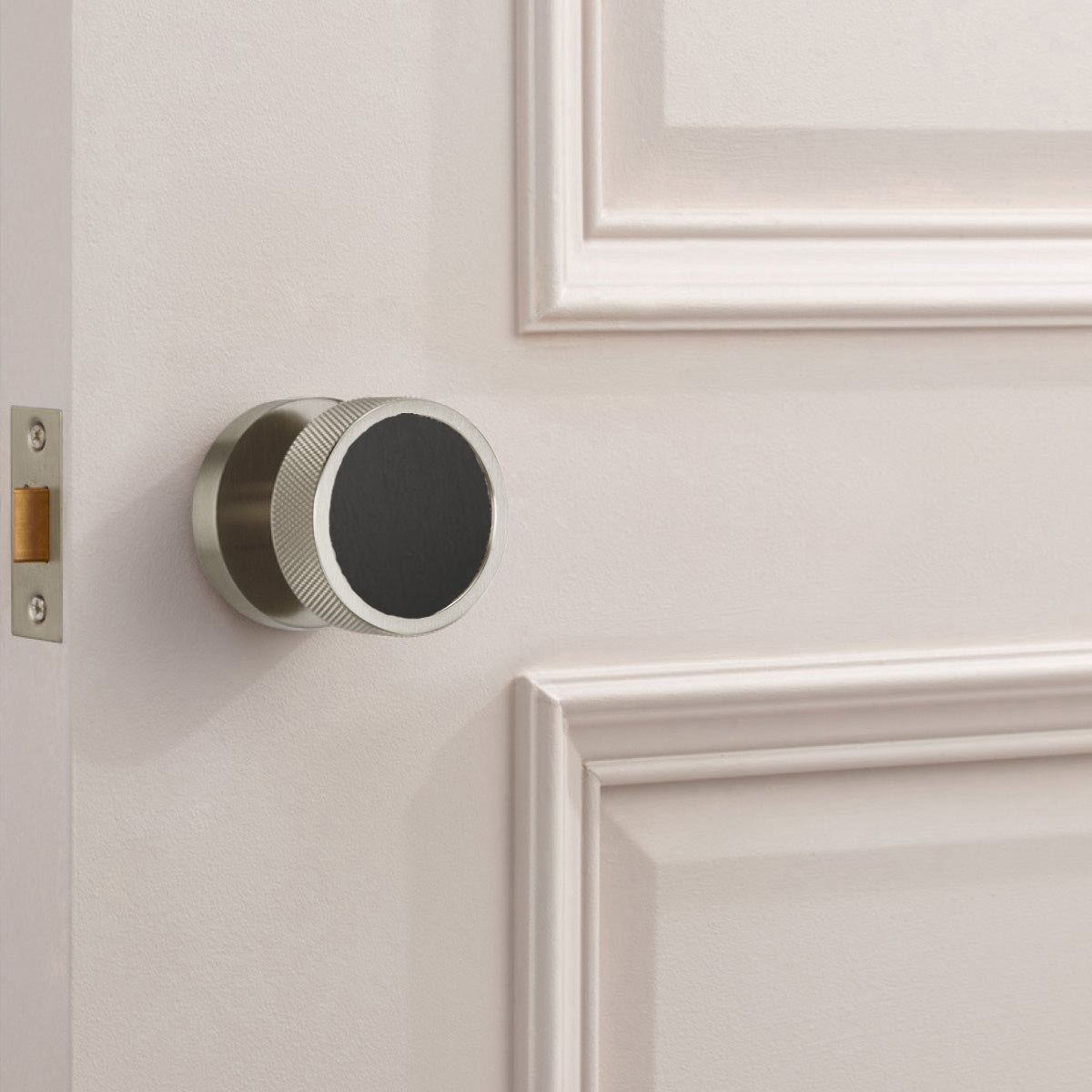 Brass Mortice Door Knobs in Silver