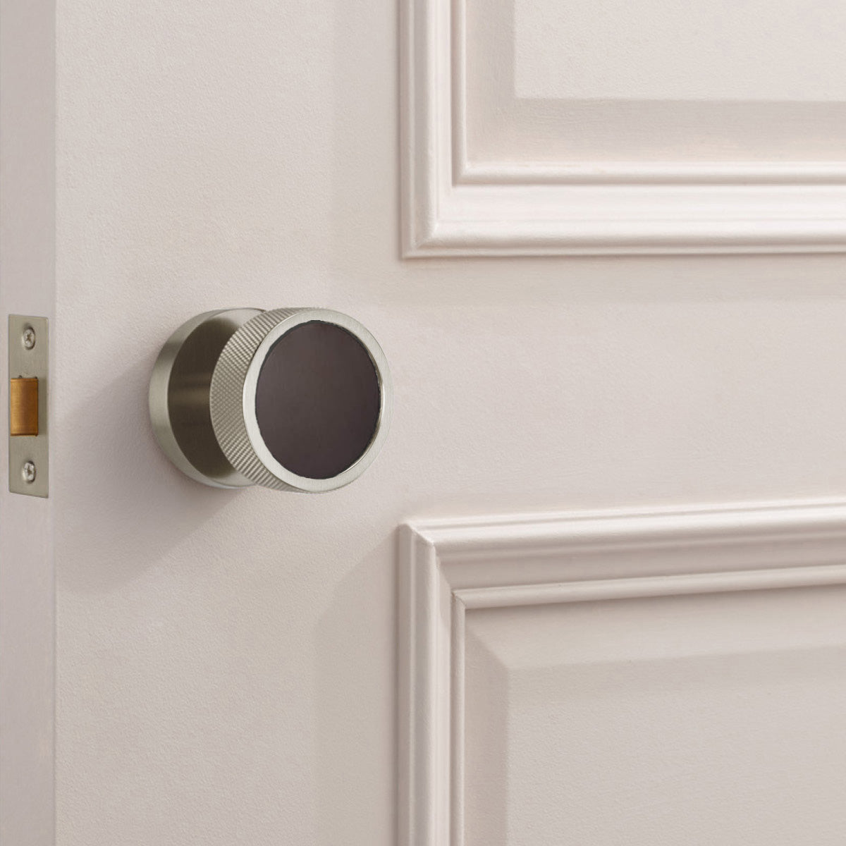 Brass Mortice Door Knobs in Silver