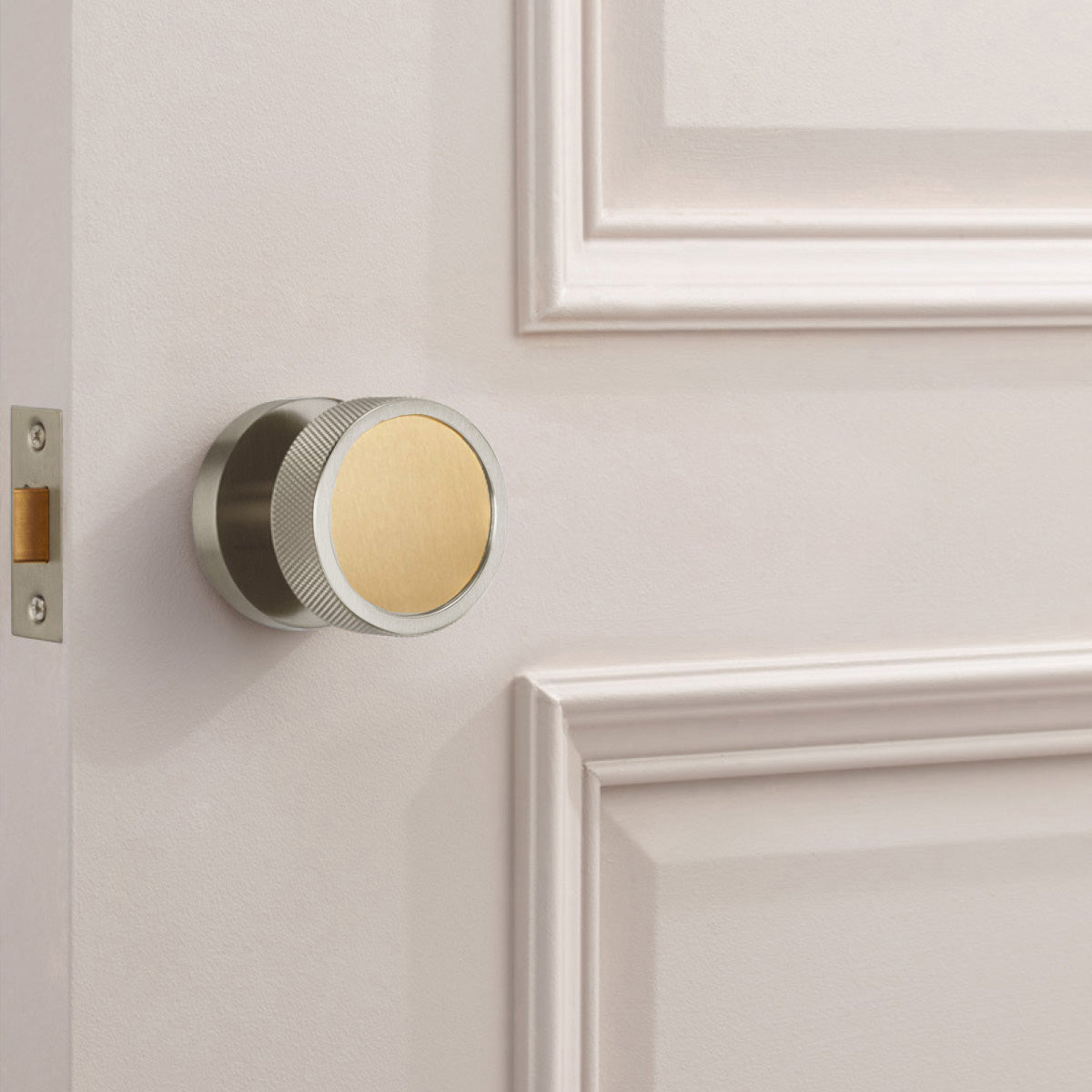 Brass Mortice Door Knobs in Silver