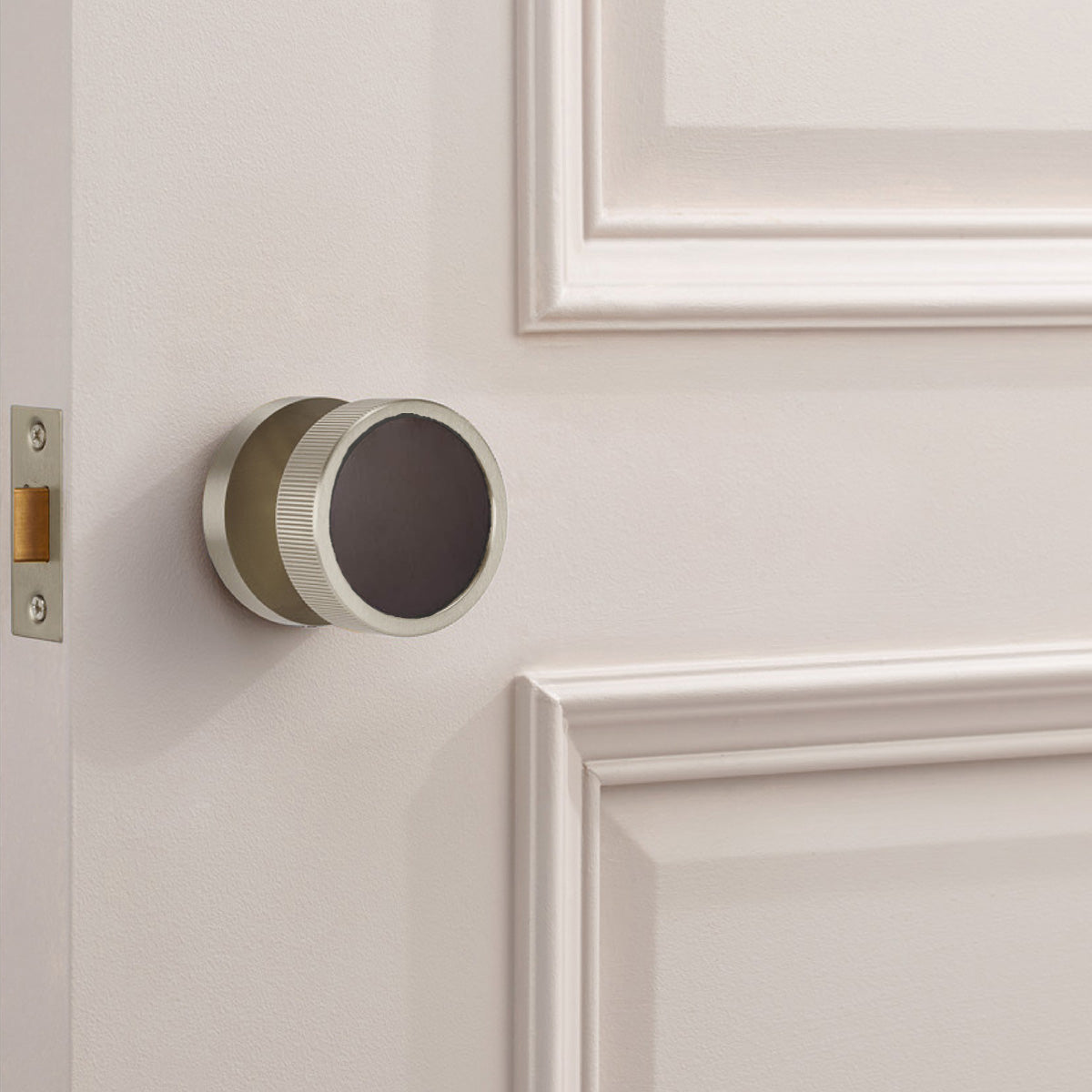 Brass Mortice Door Knobs in Silver
