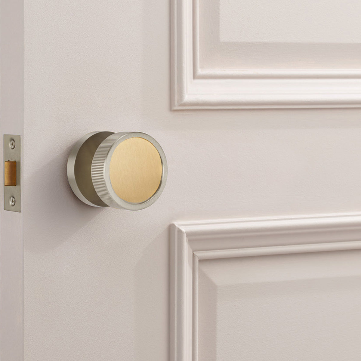 Brass Mortice Door Knobs in Silver