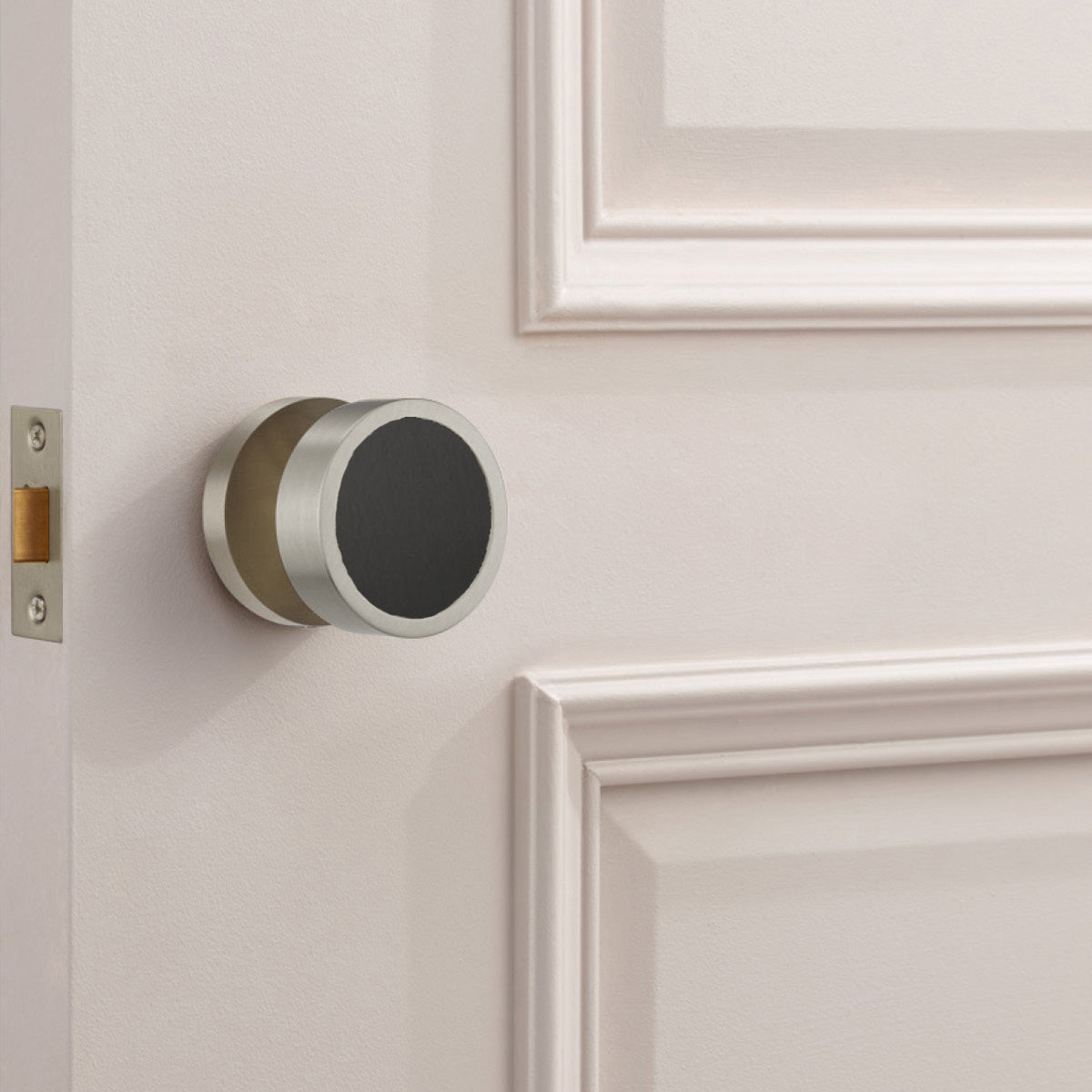 Brass Mortice Door Knobs in Silver