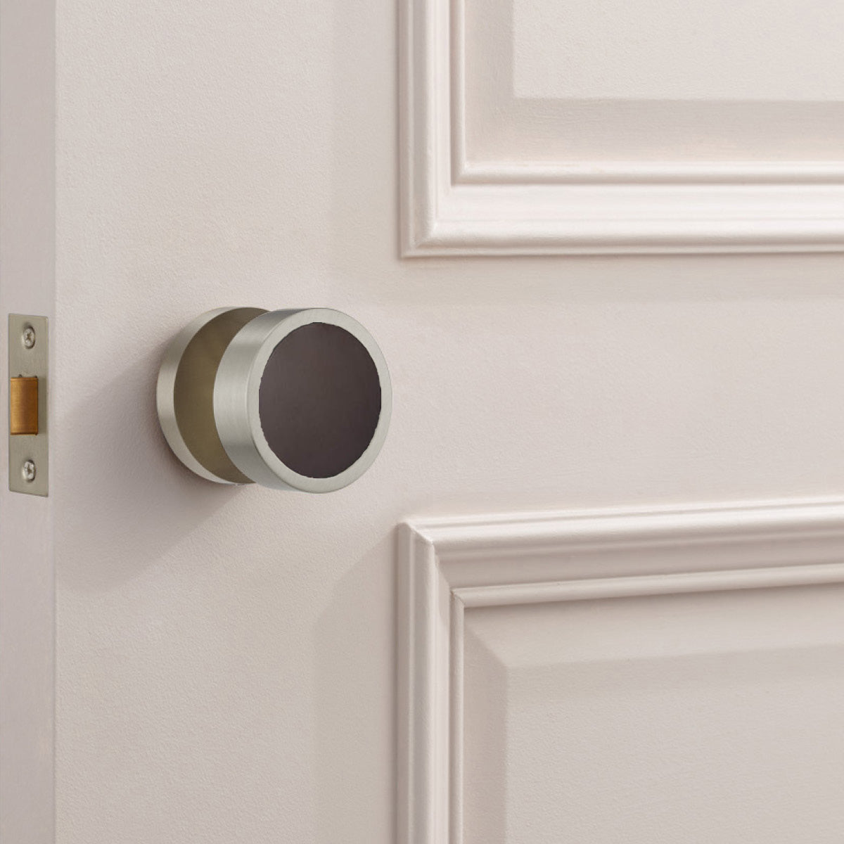 Brass Mortice Door Knobs in Silver