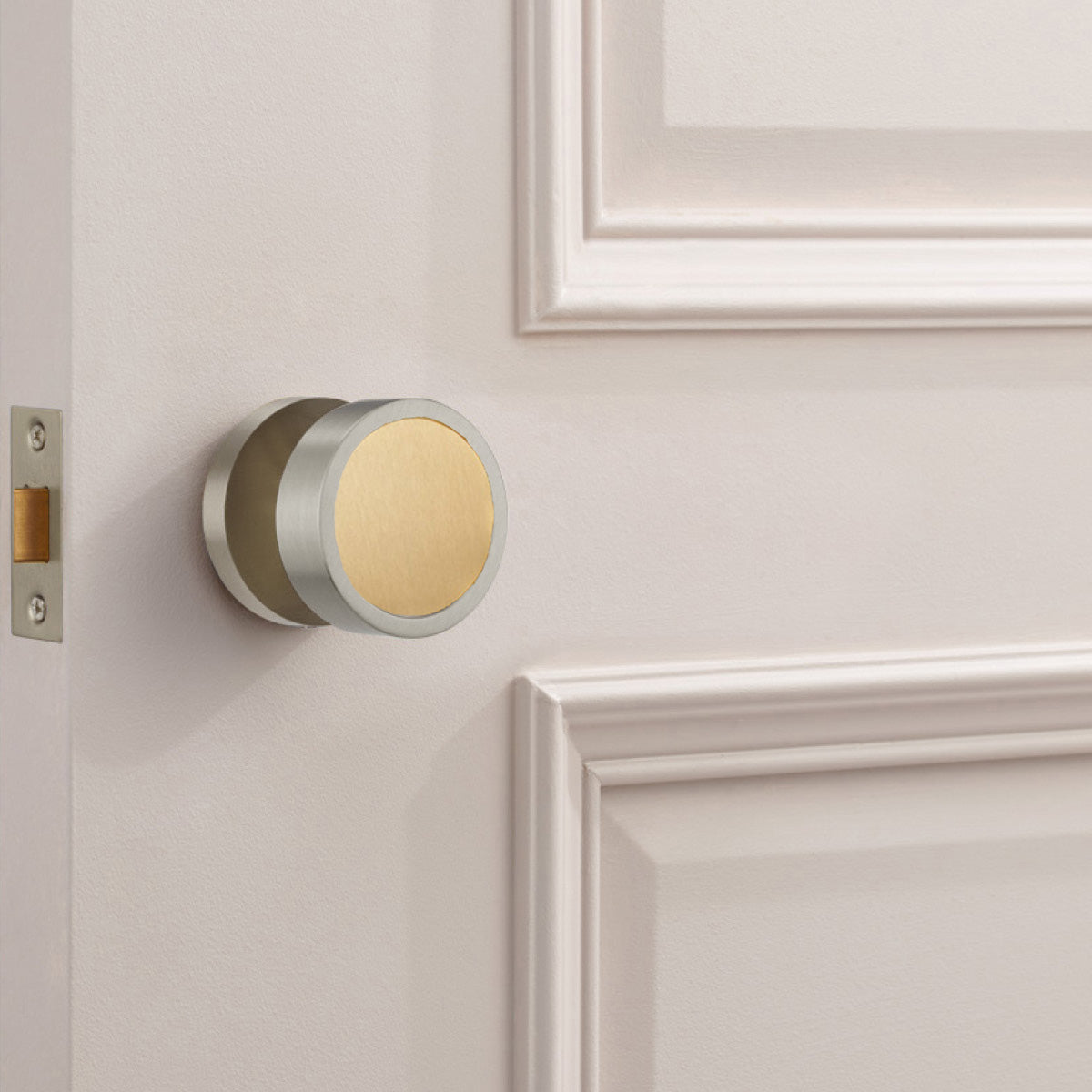 Brass Mortice Door Knobs in Silver