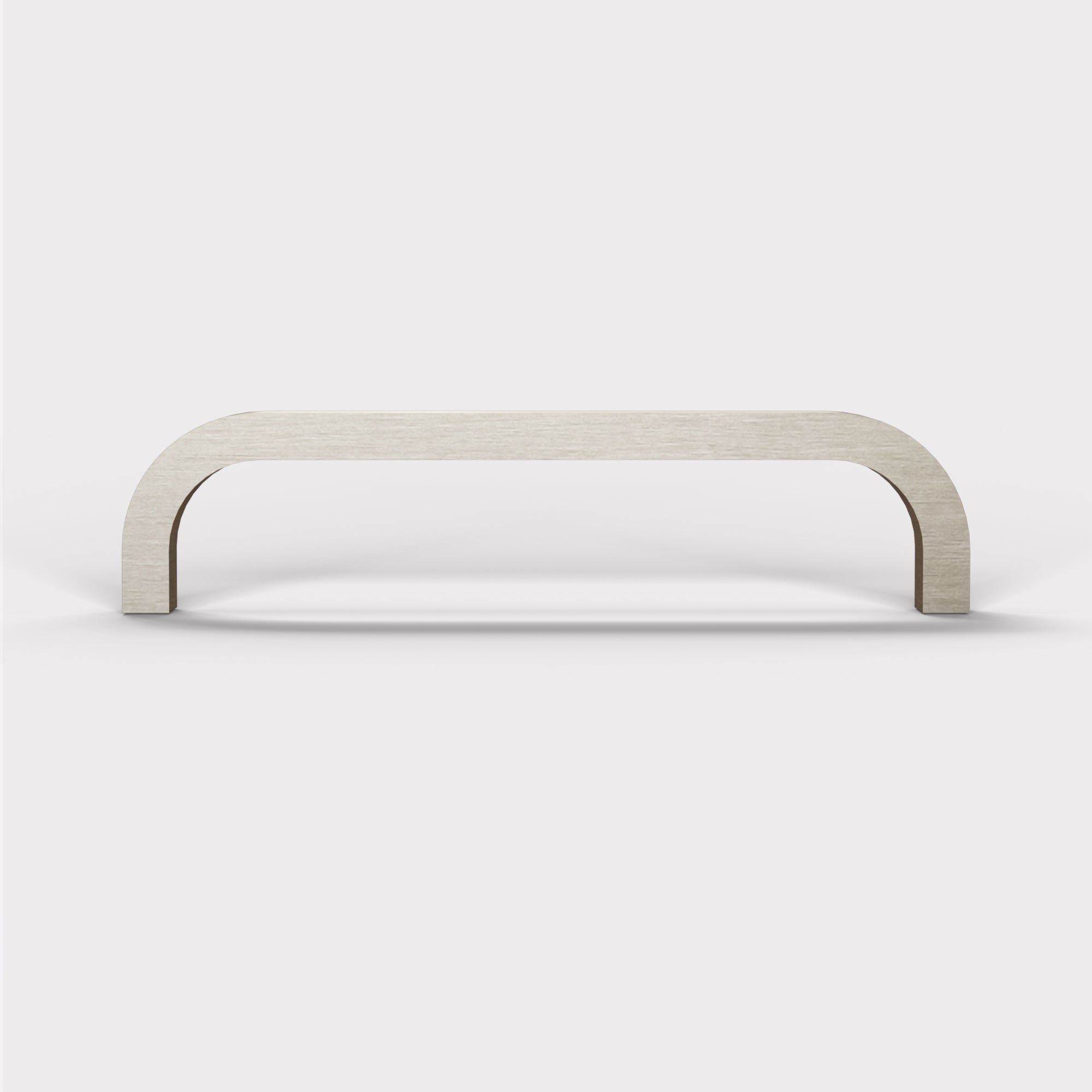 Brass Curved Cabinet Handles in Silver
