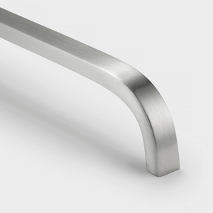 Brass Curved Cabinet Handles in Silver