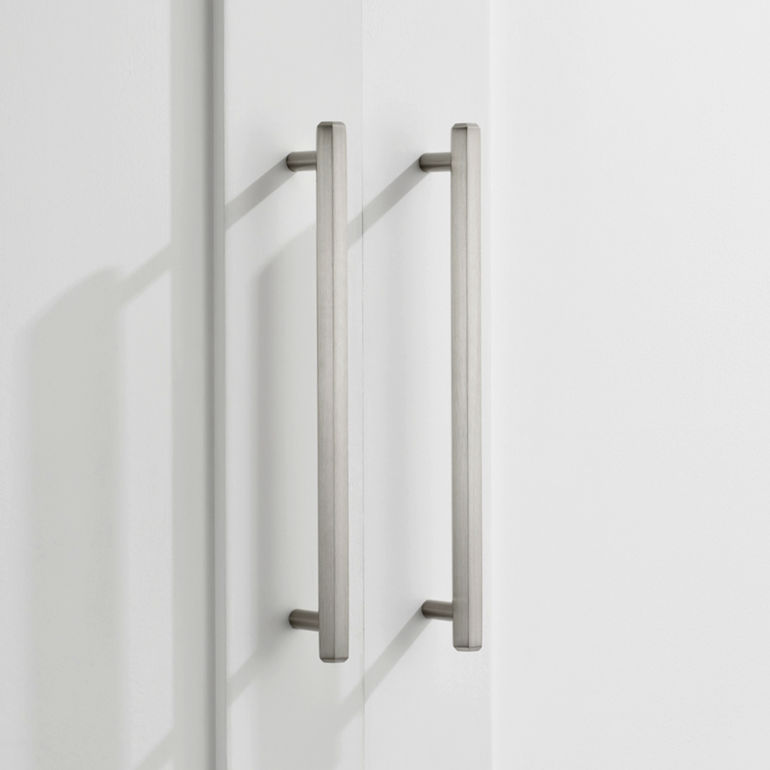 Brass Hexagonal Cabinet Handles in Silver