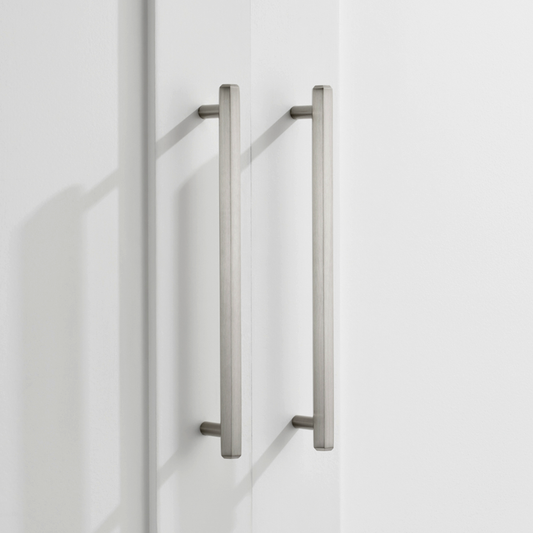 Brass Hexagonal Cabinet Handles in Silver