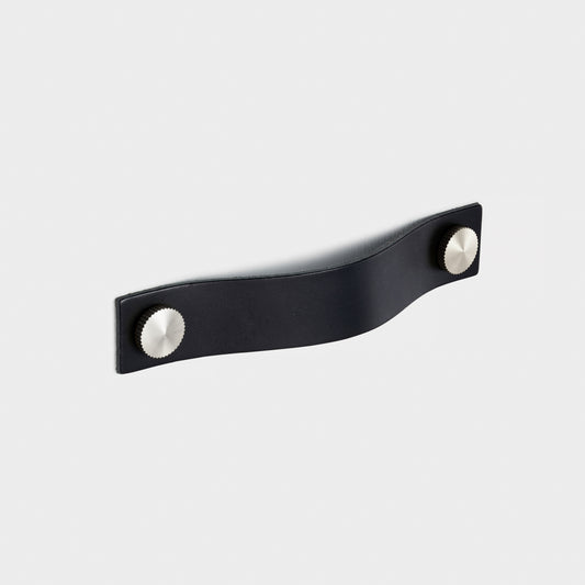 Leather Cabinet Pulls with Brass Studs - 120mm – product view 4