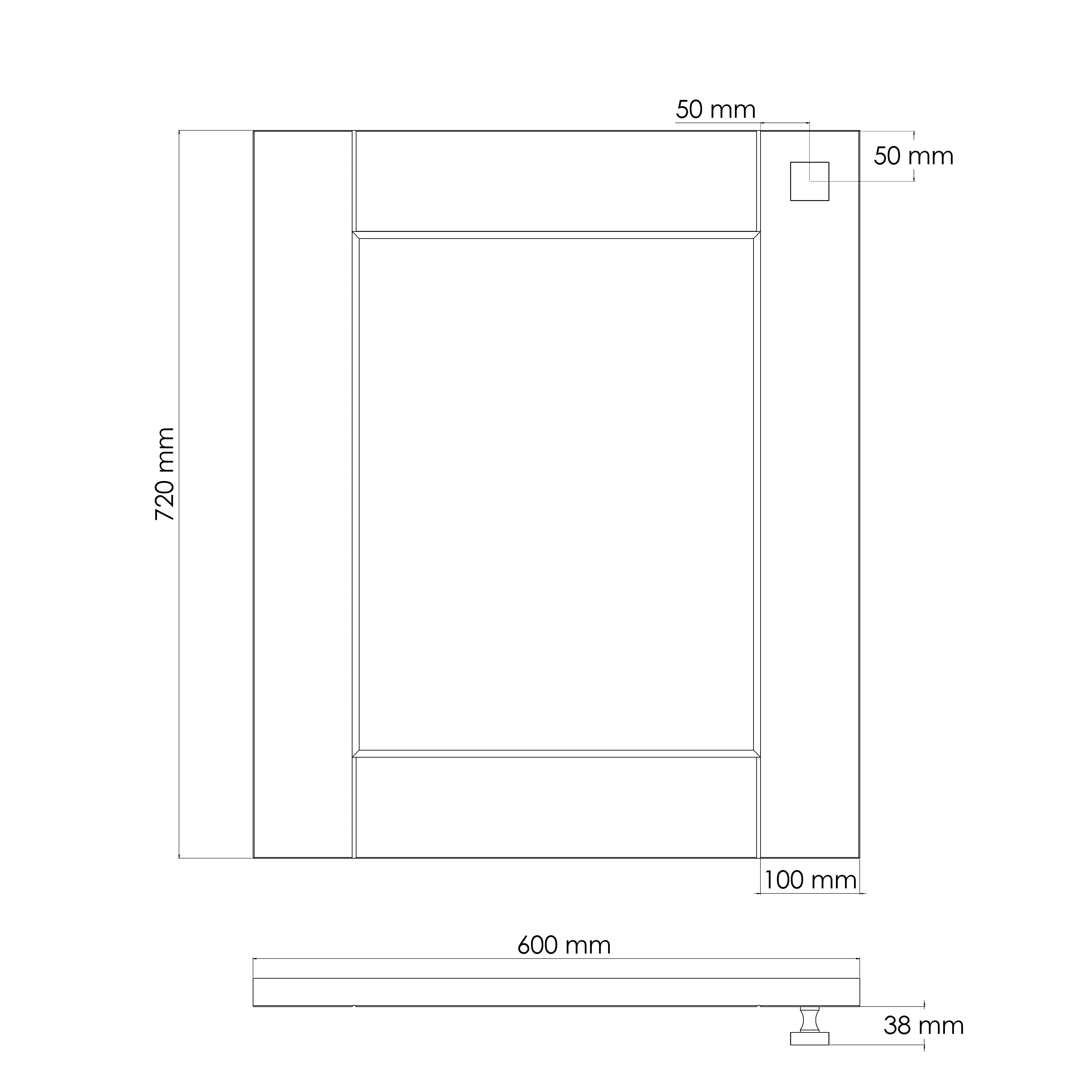 Brass Square Door Knobs in Gold