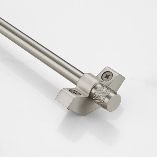 Brass Stair Carpet Runner Rods in Silver