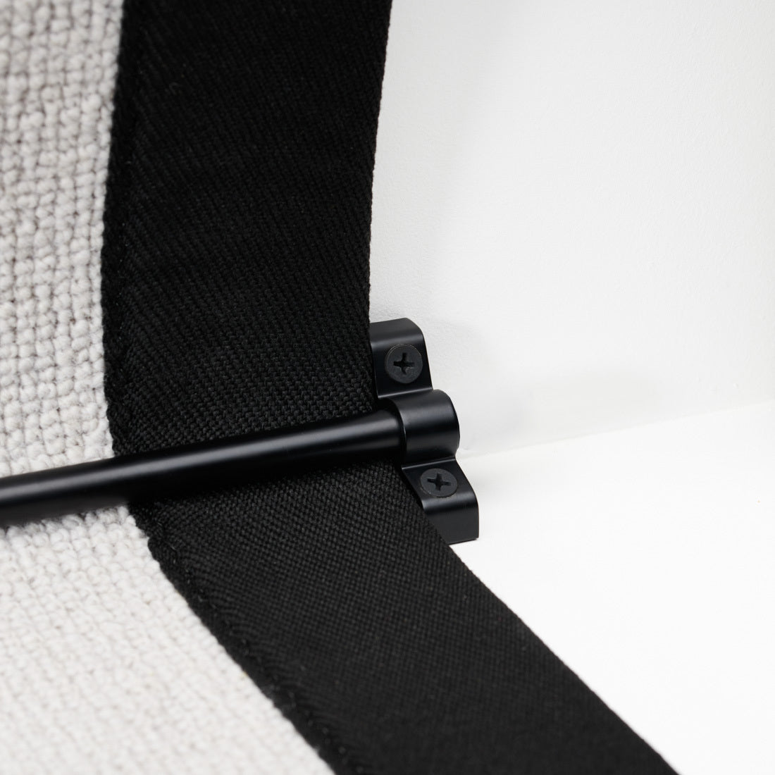 Made to Measure Brass Stair Runner Rod with No Finial in Black