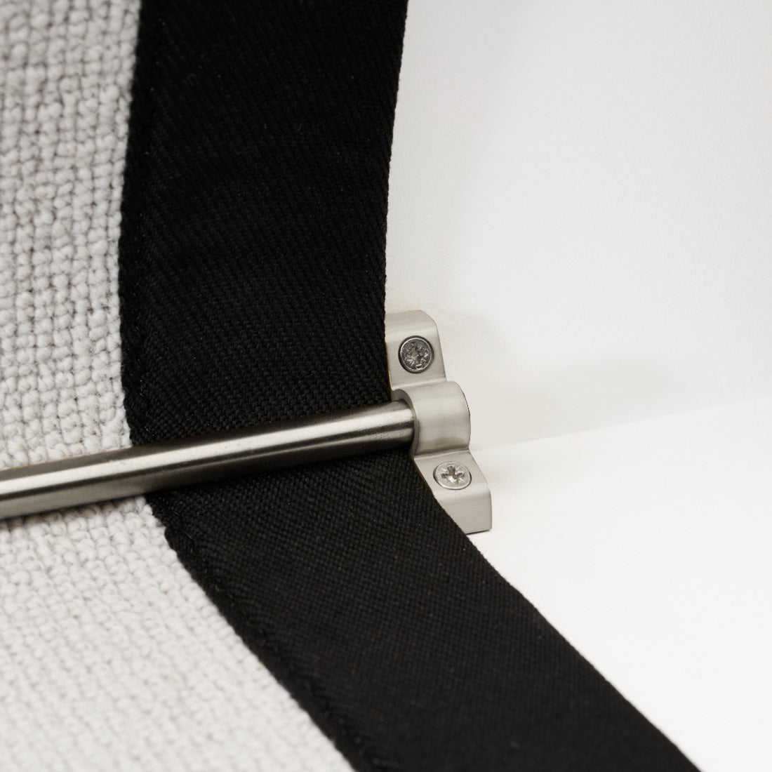 Made to Measure Brass Stair Runner Rod with No Finial in Silver