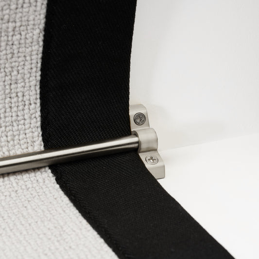 Made to Measure Brass Stair Runner Rod with No Finial in Silver