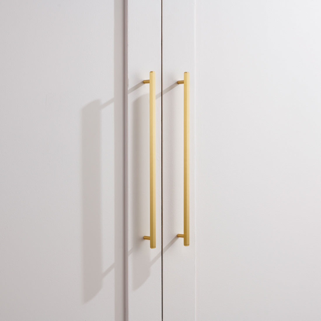 Brass Slim Hexagonal Cabinet Handles in Gold