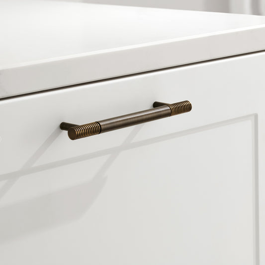 Fluted Pull Handle in Antique