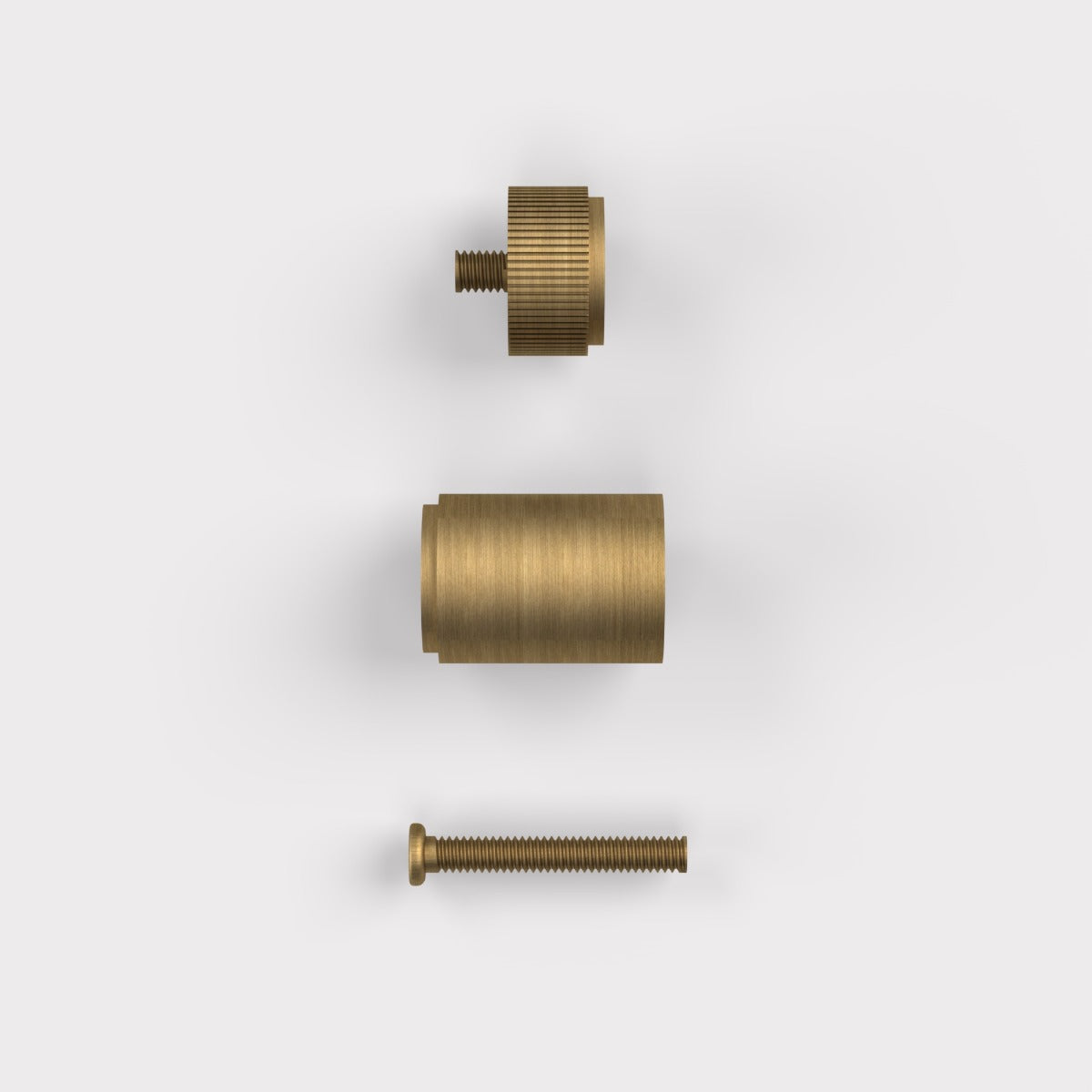 Brass Linear Cylinder Pulls in Antique