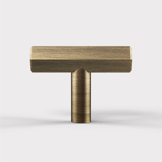 Brass T Bars in Antique