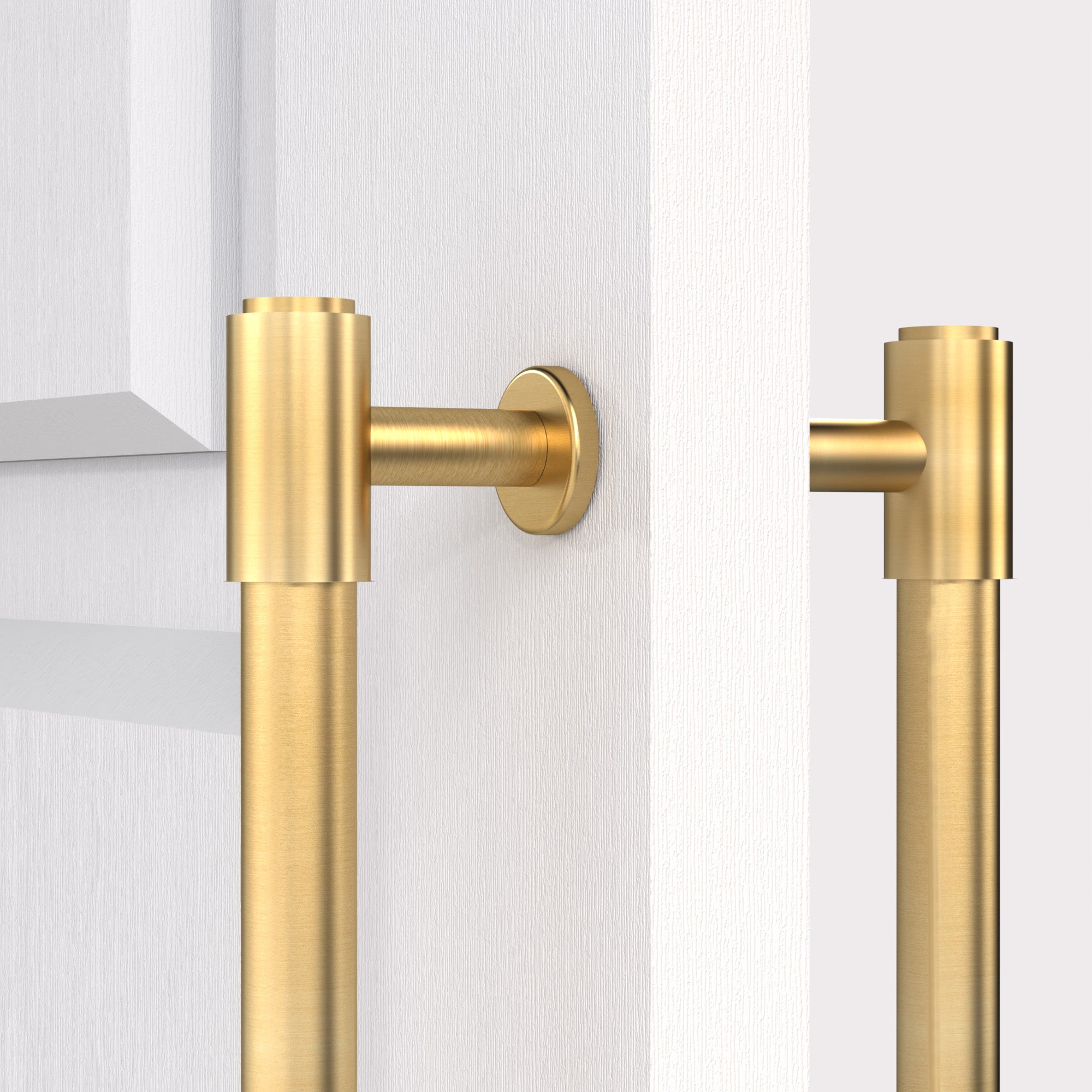 Solid Brass Gold Double Sided Pull Handles