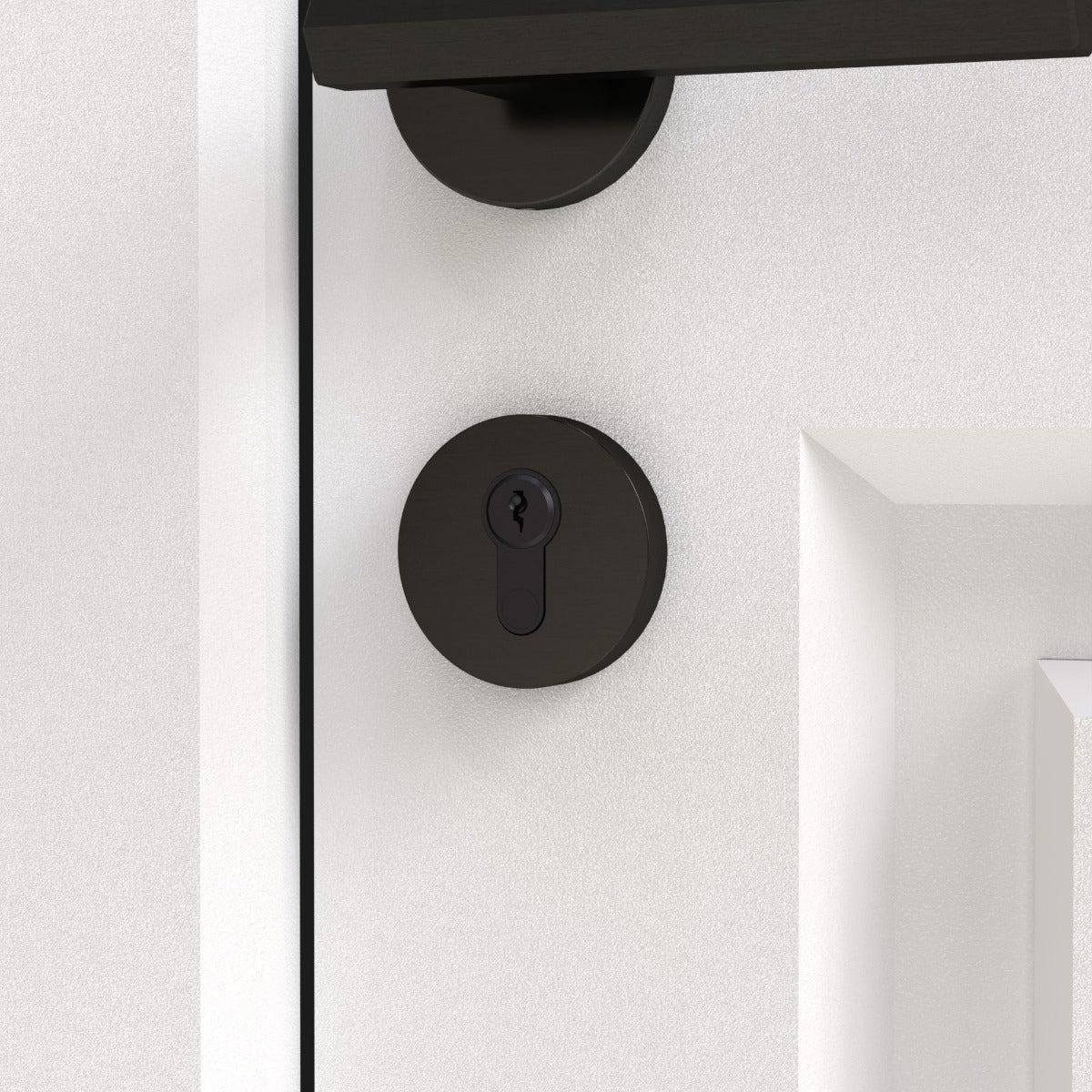 Brass Keyhole Cover: Key Escutcheon Plate Set in Black