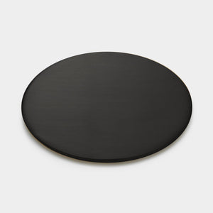 Brass Round Drinks Coaster in Black