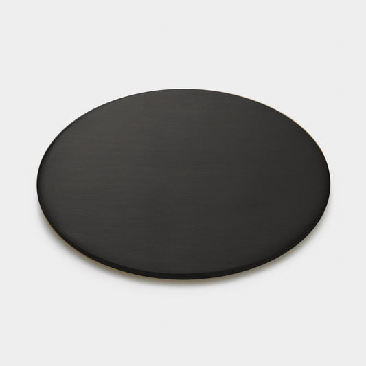 Brass Round Drinks Coaster in Black