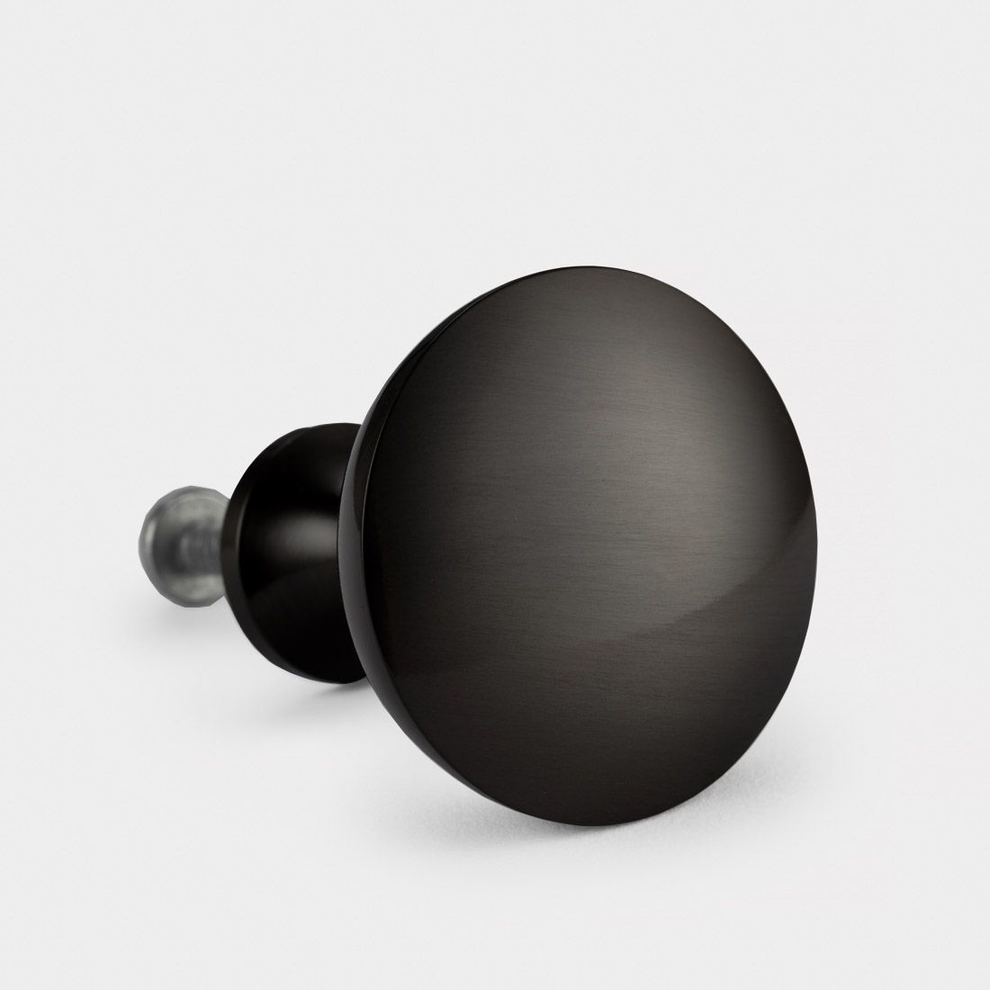 Brass Dome Door Knobs in Black