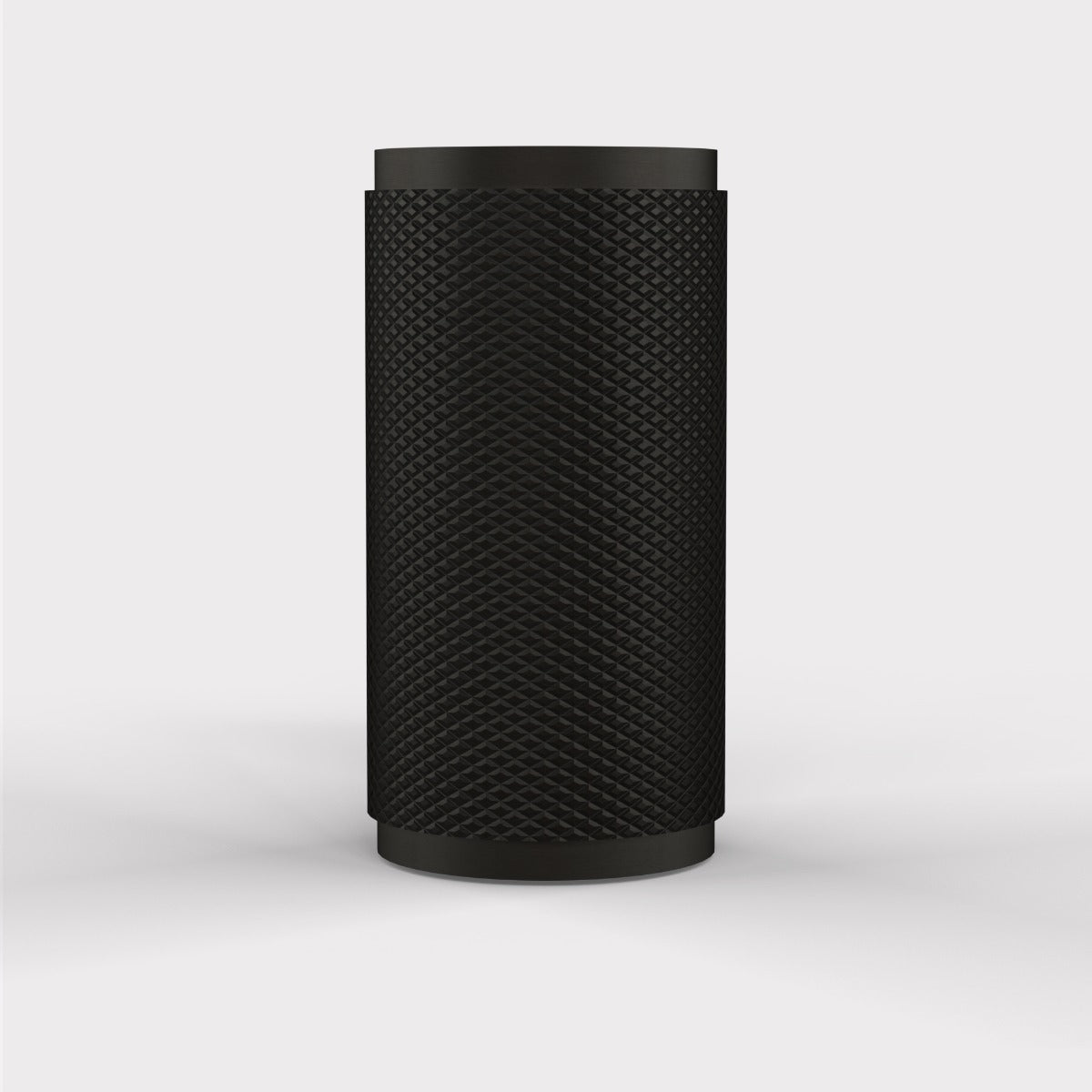 Brass Knurled Cylinder Pulls in Black