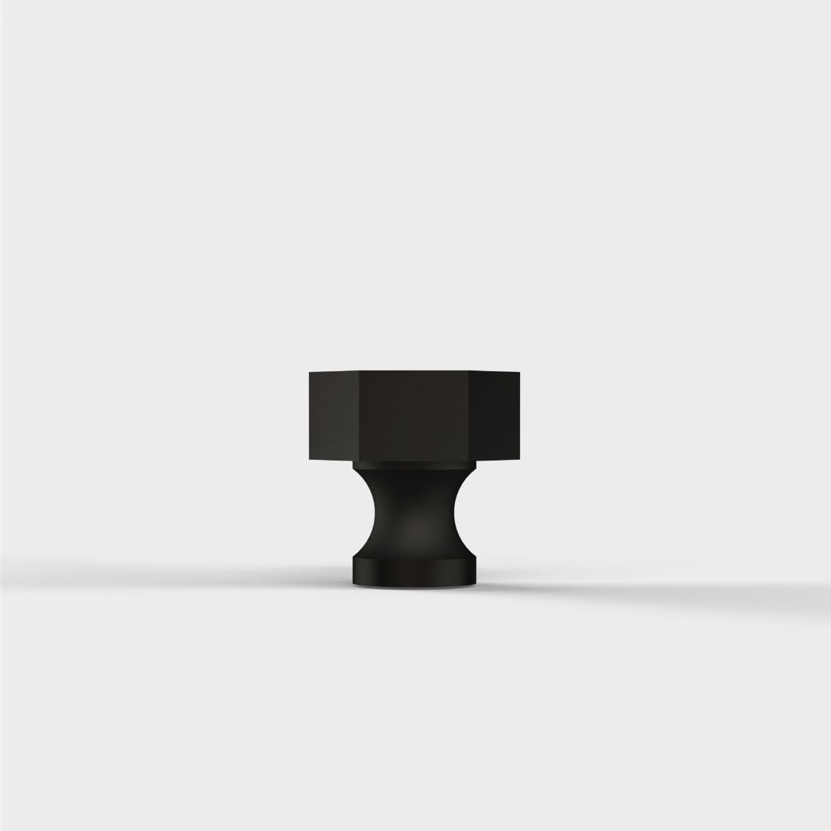 Hexagonal Door & Cabinet Knobs in Black