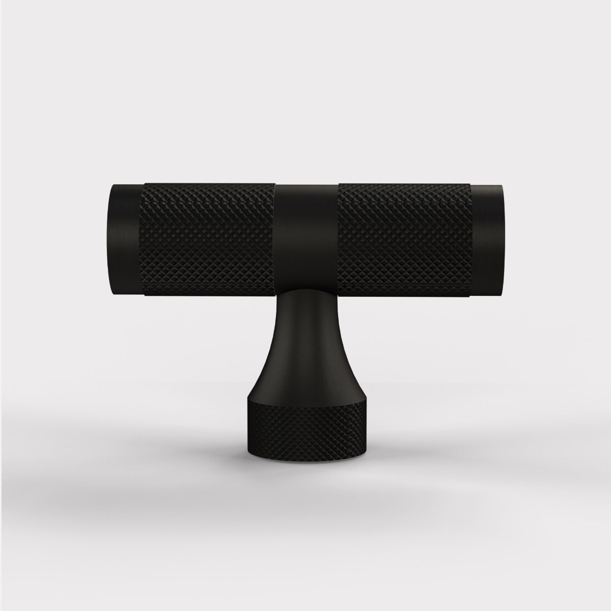 Brass Knurled T Bars in Black