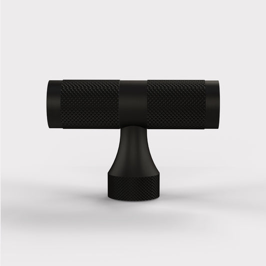 Brass Knurled T Bars in Black