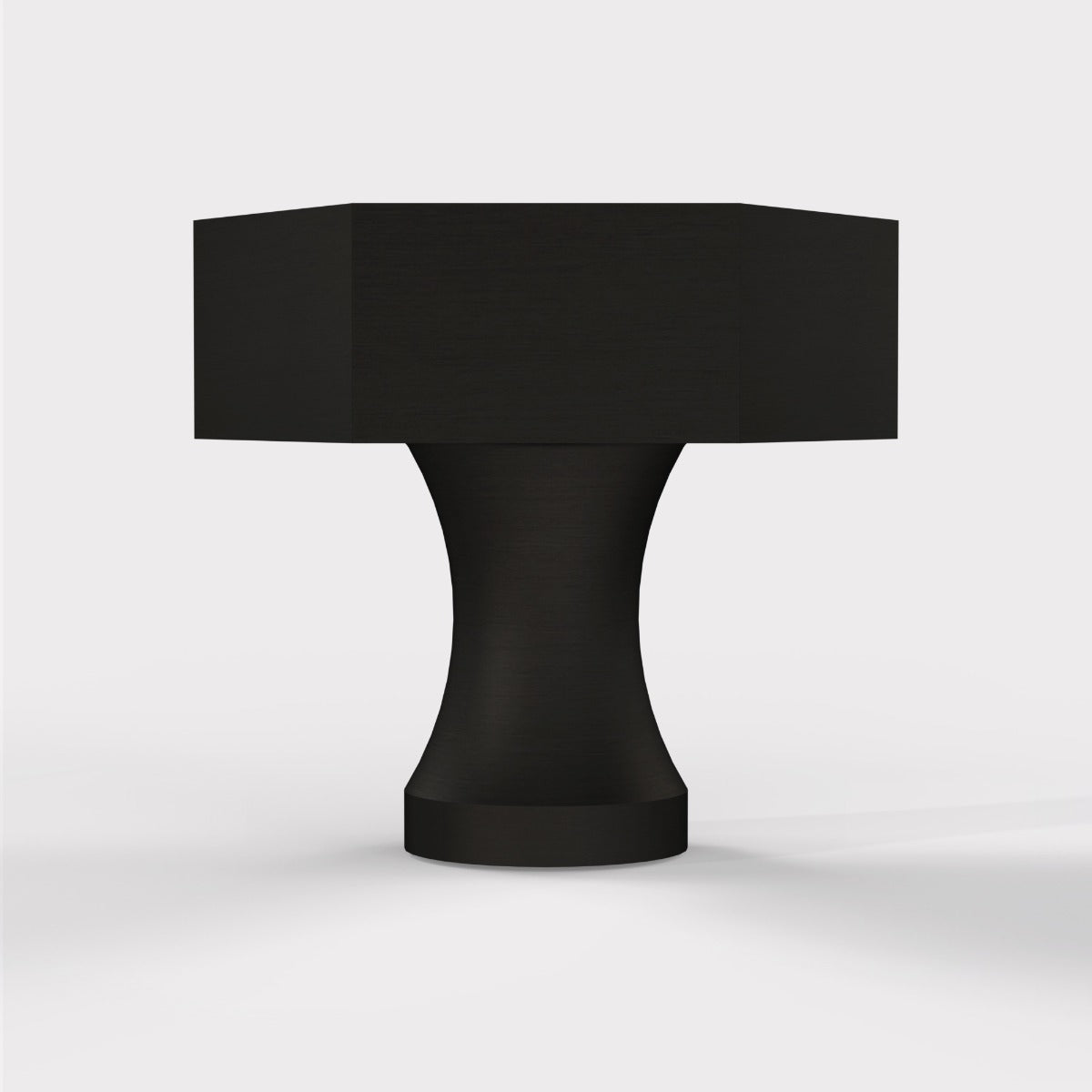 Brass Hexagonal Door Knobs in Black