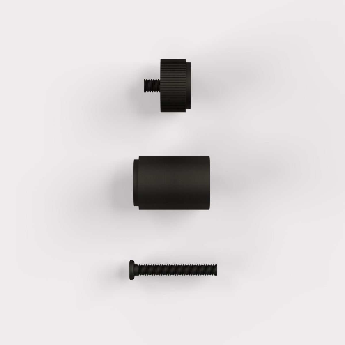 Brass Linear Cylinder Pulls in Black