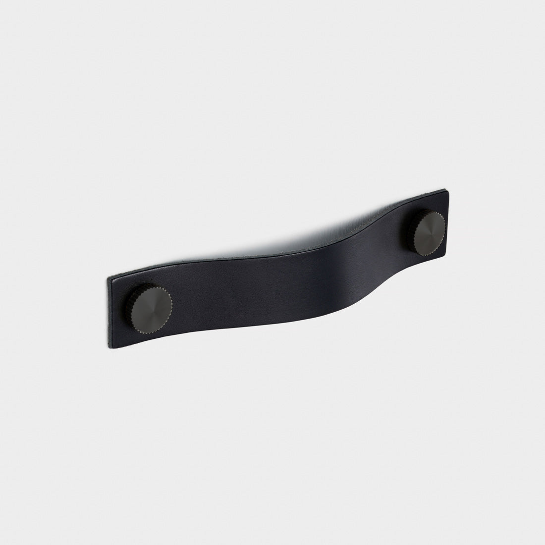 Leather Cabinet Pulls with Brass Studs - 120mm