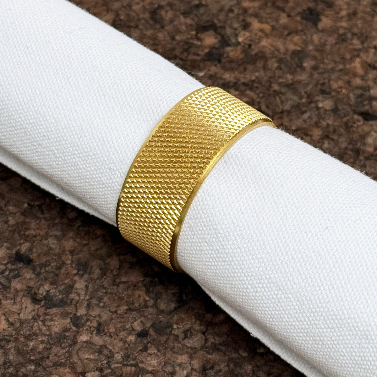 Brass Napkin Rings in Gold