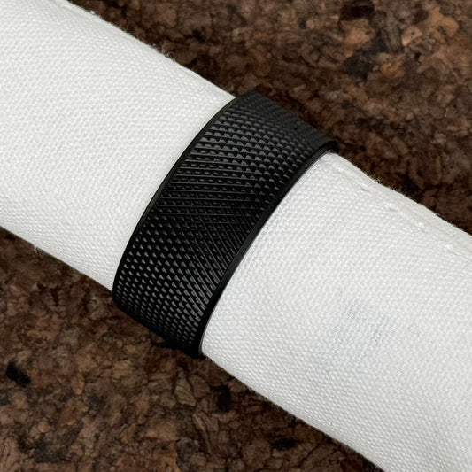 Brass Napkin Rings in Black