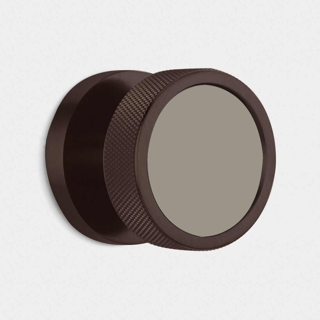 Custom Colour Brass Mortice Door Knobs Knurled in Bronze