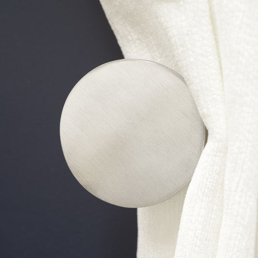 Brass Curtain Tie Backs in Silver